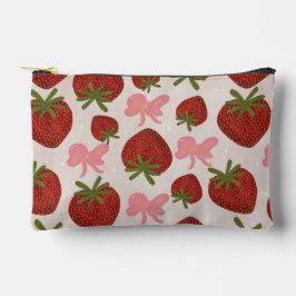 Aardbeien en linten tasje etui