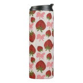 Aardbeien en linten thermobeker thermosbeker (Gedraaid links)