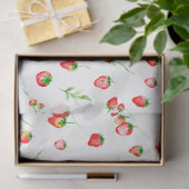 Aardbeien en Madeliefjes Patroon Tissuepapier (Geschenk)