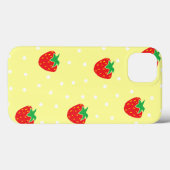 Aardbeien en Polka Dots Yellow Case-Mate iPhone Case (Achterkant (horizontaal))