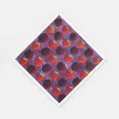 Aardbeien en pruimen rood fruit servet (Hoek)