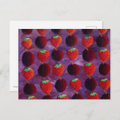 Aardbeien en Pruimen Schilderen Briefkaart (Voorkant / Achterkant)
