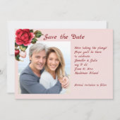 Aardbeien en Rode Rozen Foto Save The Date (Voorkant)