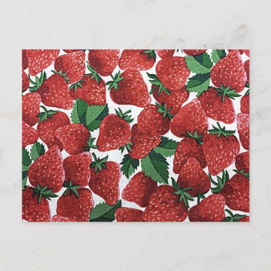 Aardbeien en room briefkaart (Voorkant)