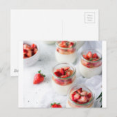 aardbeien en room briefkaart (Voorkant / Achterkant)