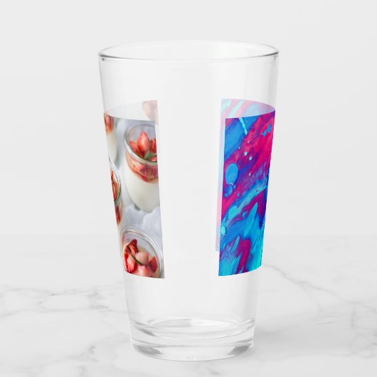 aardbeien en room glas (Links)