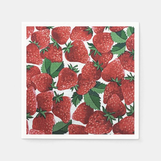 Aardbeien en room servet (Voorkant)