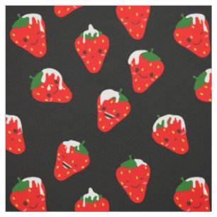 Aardbeien en room stof