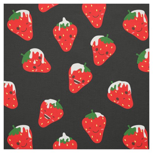 Aardbeien en room stof (Swatch)