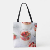 aardbeien en room tote bag (Achterkant)