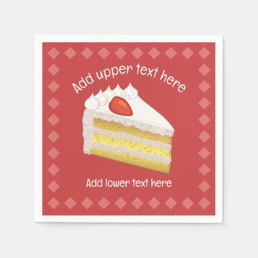 Aardbeien en roomlaagsluitingen - eigen gebeurteni servet (Voorkant)