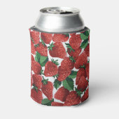 Aardbeien en roompatroon blikjeskoeler (Blikje Achterkant)