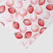 Aardbeien en Roze Ballonnen Leuk Zomerfeest Tissuepapier (Detail)