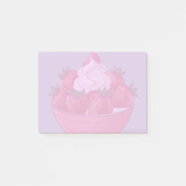 Aardbeien en slagroom post-it® notes