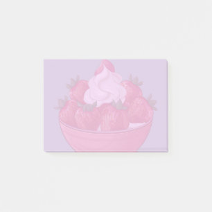 Aardbeien en slagroom post-it® notes