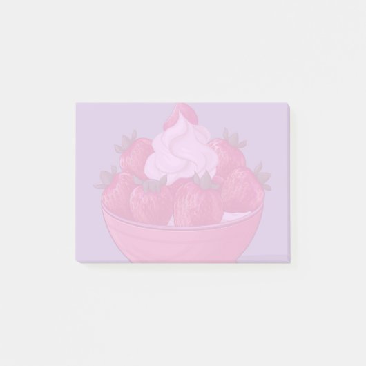 Aardbeien en slagroom post-it® notes (Voorkant)