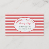 Aardbeien en Stripes - Aangepast Visitekaartje (Voorkant)