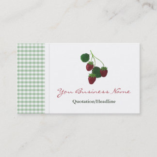 Aardbeien en Visitekaartjes van Gingham