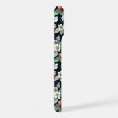 Aardbeien en Vlinders Zwart iPhone Hoesje (Rechterkant)