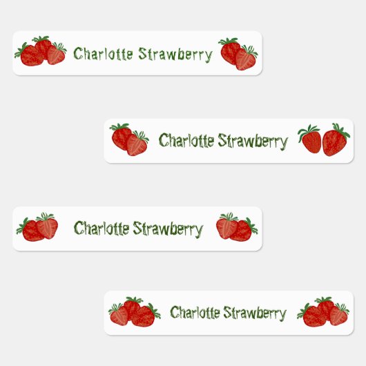 Aardbeien en vruchten, vers gekookt Kantoor Labels (Groep)