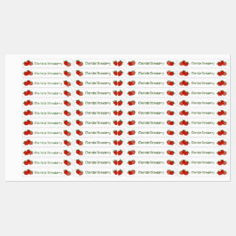 Aardbeien en vruchten, vers gekookt Kantoor Labels