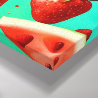 Aardbeien en watermeloenen canvas afdruk