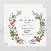 Aardbeien en wilde bloemen Vrijgezellenfeest Kaart (Voorkant / Achterkant)