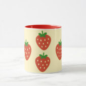 Aardbeien en Zonneschijn Tweekleurige koffiemok Mok (Midden)