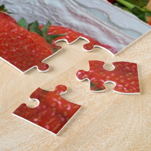 Aardbeien - Erdbeeren - Duitse markt - 20x20 Legpuzzel (Zijkant)