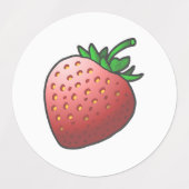 Aardbeien eten labels (Design 1)