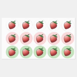Aardbeien eten labels