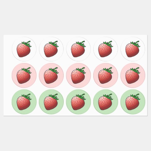 Aardbeien eten labels (Vel)