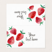 Aardbeien Etiket Tent Berry Sweet Birthday Bu Visitekaartje (Buitenkant ongevouwen)