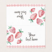 Aardbeien Etiket Tent Berry Sweet Birthday Visitekaartje (Buitenkant ongevouwen)