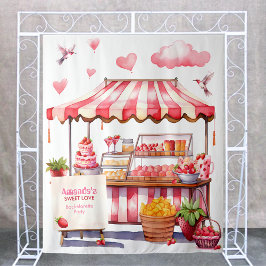 Aardbeien Fair Stand Party Achtergrond Photobooth Wandkleed