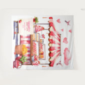 Aardbeien Fair Stand Party Achtergrond Photobooth Wandkleed (Voorkant (horizontaal))