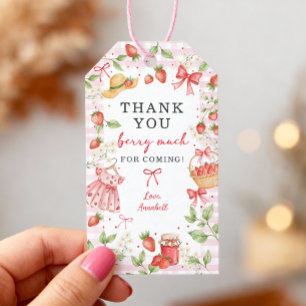 Aardbeien Favor Tags Verjaardag Aardbei Zo Zoet Cadeaulabel