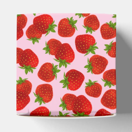 Aardbeien Feestbox Bedankdoosjes (Bovenkant)