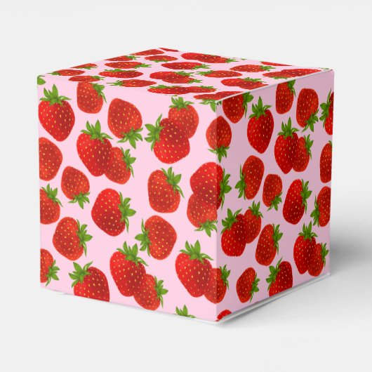 Aardbeien Feestbox Bedankdoosjes (Achterkant)