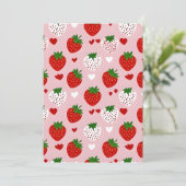 Aardbeien Feestdagenkaart (Staand voorkant)