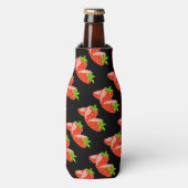 Aardbeien Fleskoeler Flesjeskoeler (Fles Voorkant)