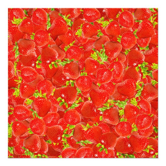 Aardbeien Foto Afdruk (Voorkant)