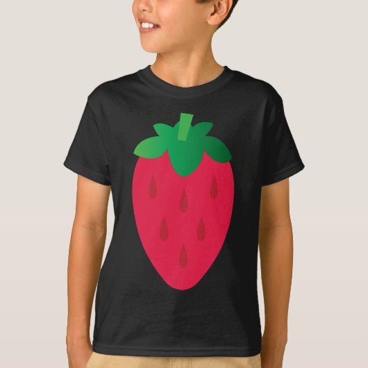 Aardbeien Fruit Art T-shirt (Voorkant)