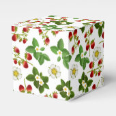 Aardbeien Fruit Bloemen Favor Box Bedankdoosjes (Voorkant Zijde)