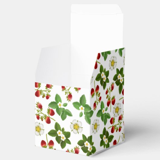Aardbeien Fruit Bloemen Favor Box Bedankdoosjes (Geopend)
