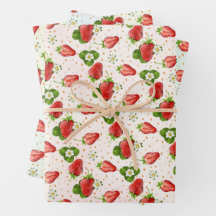 Aardbeien Fruit Inpakpapier Vel