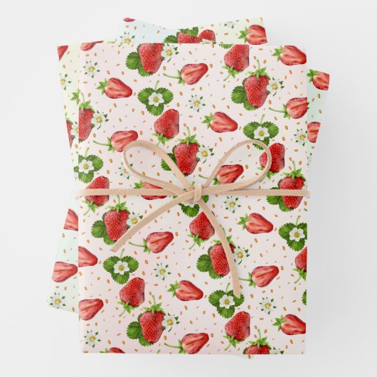 Aardbeien Fruit Inpakpapier Vel (In situ)