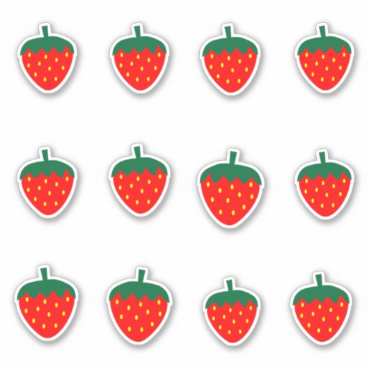 Aardbeien fruit produceren bessen Boerderij zomer Sticker (Voorkant)