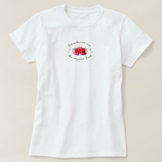 Aardbeien fruit rood zoet vers t-shirt (Design voorkant)
