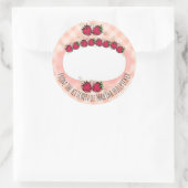 Aardbeien fruit uit de keuken van inblikken ronde sticker (Tas)